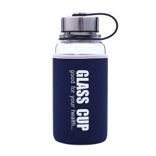 Hot selling Big Glass Bottle Borosilicate Water Filter Bottle with Sleeve unbreakable glass water bottle